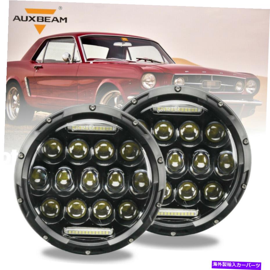 USヘッドライト AuxBeam 7in LEDヘッドライトHI / LOビーム6000Kホワイト電球フィットフォードマスタング1965-1978 Auxbeam 7IN LED Headlight Hi/Lo Beam 6000k White Bulb Fit Ford Mustang 1965-1978