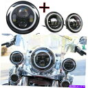 USヘッドライト 7 '' LED HaloヘッドライトDRL + 4.5 '' Moto Touring Suftailのための照明Lights Halo 7'' LED Halo Headlight DRL+ 4.5'' Passing Lights Halo for Moto Touring Softail