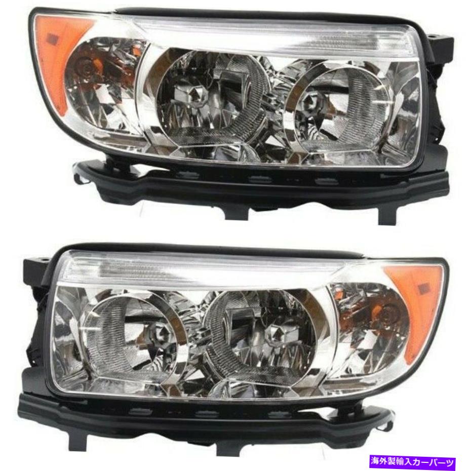 USヘッドライト Headlight 2006-2008 Subaru Foresterワゴン左右電球2pc Headlight Set For 2006-2008 Subaru Forester Wagon Left and Right With Bulb 2Pc