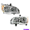 USヘッドライト 2011-20ドッジグランドキャラバンのためのハロゲンヘッドライトクロムの内部 Halogen Headlight Chrome Interi...