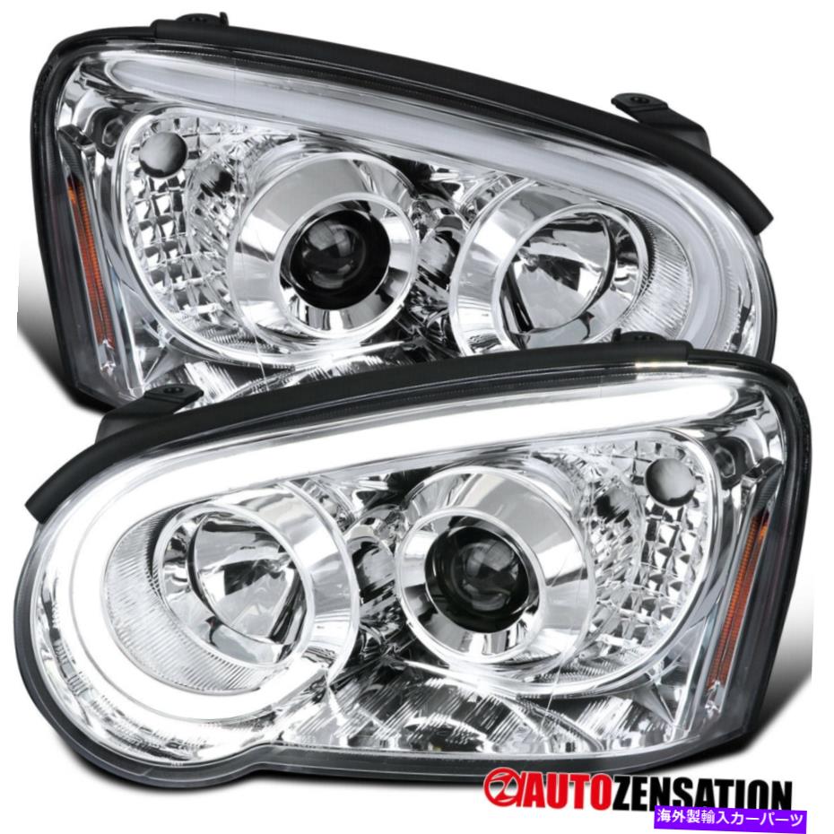 USヘッドライト 2004-2005 Subaru Imperza WRXプロジェクターヘッドライトランプ+ LEDチューブ左+右 For 2004-2005 Subaru Impreza WRX Projector Headlights Lamps+LED Tube Left+Right