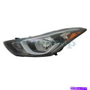 USヘッドライト 14-16 Elantra Frone Headlightヘッドランプヘッドライトランプ米国建設運転手側 For 14-16 Elantra Front Headlight Headlamp Head Light Lamp USA-Built Driver Side