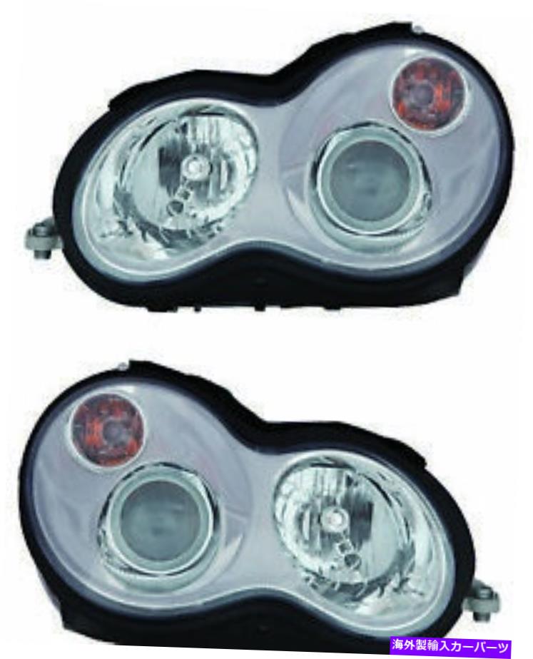 USヘッドライト 2001-2007メルセデスベンツCクラスヘッドライトペアセット For 2001-2007 Mercedes Benz C Class Headlight Pair Set
