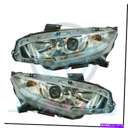 USヘッドライト Honda Civic 2016-18用ハロゲンヘッドライトランプLH＆RHセットOEMヘッドランプアセンブリ Halogen Headlight Lamp LH&RH Set OEM Headlamp Assembly For Honda Civic 2016-18