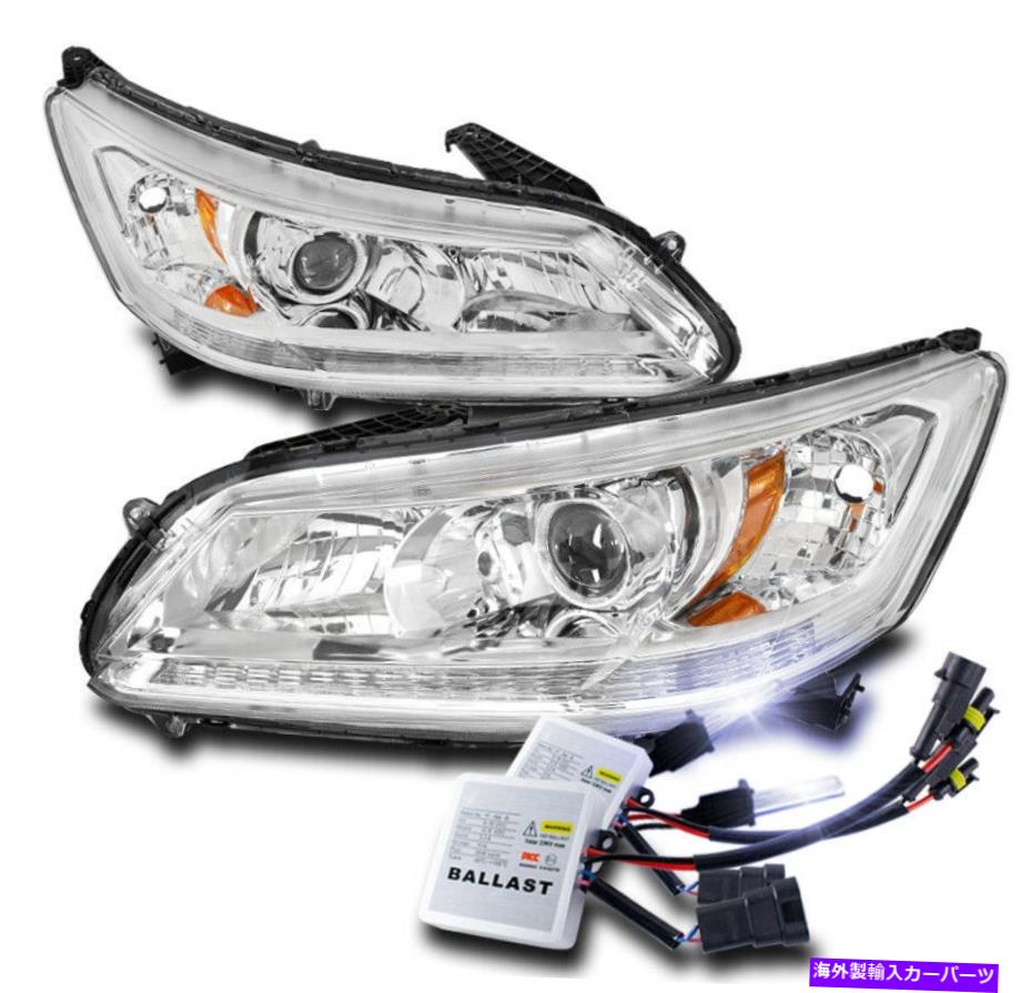 For 2013-2015 Honda Accord Sedan 4DR Chrome Projector Headlight Lamp +10000K HIDカテゴリUSヘッドライト状態新品メーカー車種発送詳細全国一律 送料無料（※北海道、沖縄、離島は省く）商品詳細輸入商品の為、英語表記となります。Condition: NewBrand: gadgetgeekgoInterchange Part Number: 33150-T2A-A01, 33100-T2A-A01Manufacturer Part Number: Does not applyOther Part Number: HO2502151, HO2503151Placement on Vehicle: Left, Right, Front 条件：新品ブランド：ガドジーズゴーインターチェンジ部品番号：33150-T2A-A01,33100-T2A-A01製造者部品番号：適用しませんその他の型番：HO2502151、HO2503151車両への配置：左、右、前面《ご注文前にご確認ください》■海外輸入品の為、NC・NRでお願い致します。■取り付け説明書は基本的に付属しておりません。お取付に関しましては専門の業者様とご相談お願いいたします。■通常2〜4週間でのお届けを予定をしておりますが、天候、通関、国際事情により輸送便の遅延が発生する可能性や、仕入・輸送費高騰や通関診査追加等による価格のご相談の可能性もございますことご了承いただいております。■海外メーカーの注文状況次第では在庫切れの場合もございます。その場合は弊社都合にてキャンセルとなります。■配送遅延、商品違い等によってお客様に追加料金が発生した場合や取付け時に必要な加工費や追加部品等の、商品代金以外の弊社へのご請求には一切応じかねます。■弊社は海外パーツの輸入販売業のため、製品のお取り付けや加工についてのサポートは行っておりません。専門店様と解決をお願いしております。■大型商品に関しましては、配送会社の規定により個人宅への配送が困難な場合がございます。その場合は、会社や倉庫、最寄りの営業所での受け取りをお願いする場合がございます。■輸入消費税が追加課税される場合もございます。その場合はお客様側で輸入業者へ輸入消費税のお支払いのご負担をお願いする場合がございます。■商品説明文中に英語にて”保証”関する記載があっても適応はされませんのでご了承ください。■海外倉庫から到着した製品を、再度国内で検品を行い、日本郵便または佐川急便にて発送となります。■初期不良の場合は商品到着後7日以内にご連絡下さいませ。■輸入商品のためイメージ違いやご注文間違い当のお客様都合ご返品はお断りをさせていただいておりますが、弊社条件を満たしている場合はご購入金額の30％の手数料を頂いた場合に限りご返品をお受けできる場合もございます。(ご注文と同時に商品のお取り寄せが開始するため)（30％の内訳は、海外返送費用・関税・消費全負担分となります）■USパーツの輸入代行も行っておりますので、ショップに掲載されていない商品でもお探しする事が可能です。お気軽にお問い合わせ下さいませ。[輸入お取り寄せ品においてのご返品制度・保証制度等、弊社販売条件ページに詳細の記載がございますのでご覧くださいませ]&nbsp;