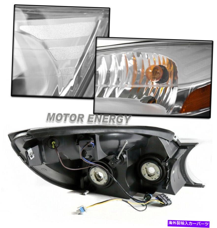 USヘッドライト 02-07ビュイックランディーズクロムヘッドライトヘッドランプW / Bumper LED DRL左+右 FOR 02-07 BUICK RENDEZVOUS CHROME HEADLIGHT HEADLAMP W/BUMPER LED DRL LEFT+RIGHT