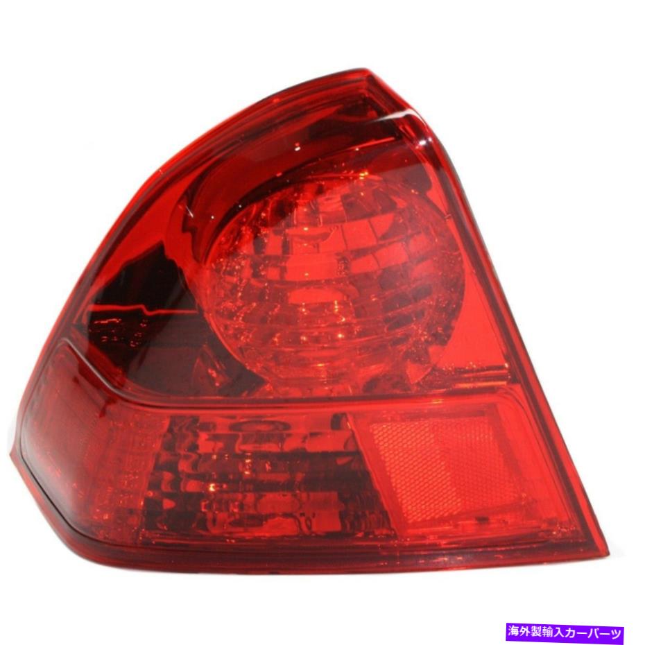 USテールライト 2003年から2005年のテールライトHonda Civic Driver Side Outer Sedan Japanが構築 Tail Light for 2003-2005 Honda Civic Driver Side Outer Sedan Japan Built