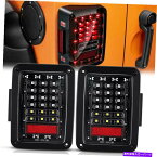 USテールライト ジープラングラーJK 07-17のための2倍のLEDリアテールライトブレーキリバースターンシグナルランプ 2x LED Rear Tail Light Brake Reverse Turn Signal Lamp for Jeep Wrangler JK 07-17