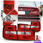 USテールライト 赤/クリア*ユーロアルテッツァ*テールライトリアブレーキランプ89-95 BMW E34 5シリーズ Red/Clear *EURO ALTEZZA* Tail Light Rear Brake Lamp for 89-95 BMW E34 5-Series