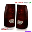 USe[Cg 1999N - 2002NChevy Silverado / 1999-2006 GMC Sierrâ߂̃_[NbhAe[CgyA 1999-2002 Dark Red Rear Taillights Pair For Chevy Silverado/1999-2006 GMC Sierra