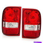 USテールライト 2001年-2 011フォードレンジャライトW /赤/クリアレンズ211182 Anzo For 2001 -2 011 Ford Ranger Taillights w / Red / Clear Lens 211182