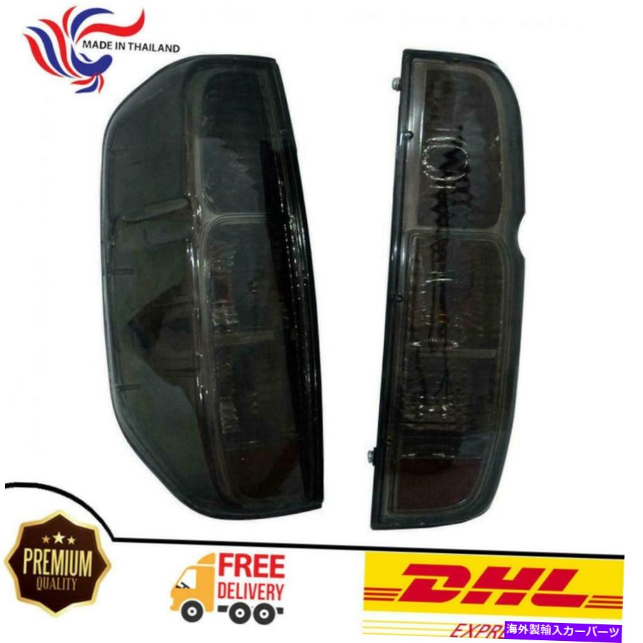 USテールライト 2005年+日産フロンティアナバラテックナテールライトリアランプブラックスモークレンズペア For 2005+Nissan Frontier Navara Tekna Tail Light Rear Lamp Black Smoke Lens Pair