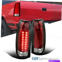 USテールライト 88-98 C / K C10 Silverado Blazer Tahoe Red LEDテールライトブレーキランプペア For 88-98 C/K C10 Silverado Blazer Tahoe Red LED Tail Lights Brake Lamps Pair(2)