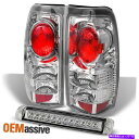 USテールライト フィット99-02 Silverado Sierra 1500 2500 3500 3500クリアテールライト+ LED 3RD貨物ライト F...