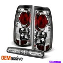 USテールライト フィット1999-2002 Silverado 99-06シエラクロームテールライト+ LED 3RD貨物ライト Fits 1999-2002...
