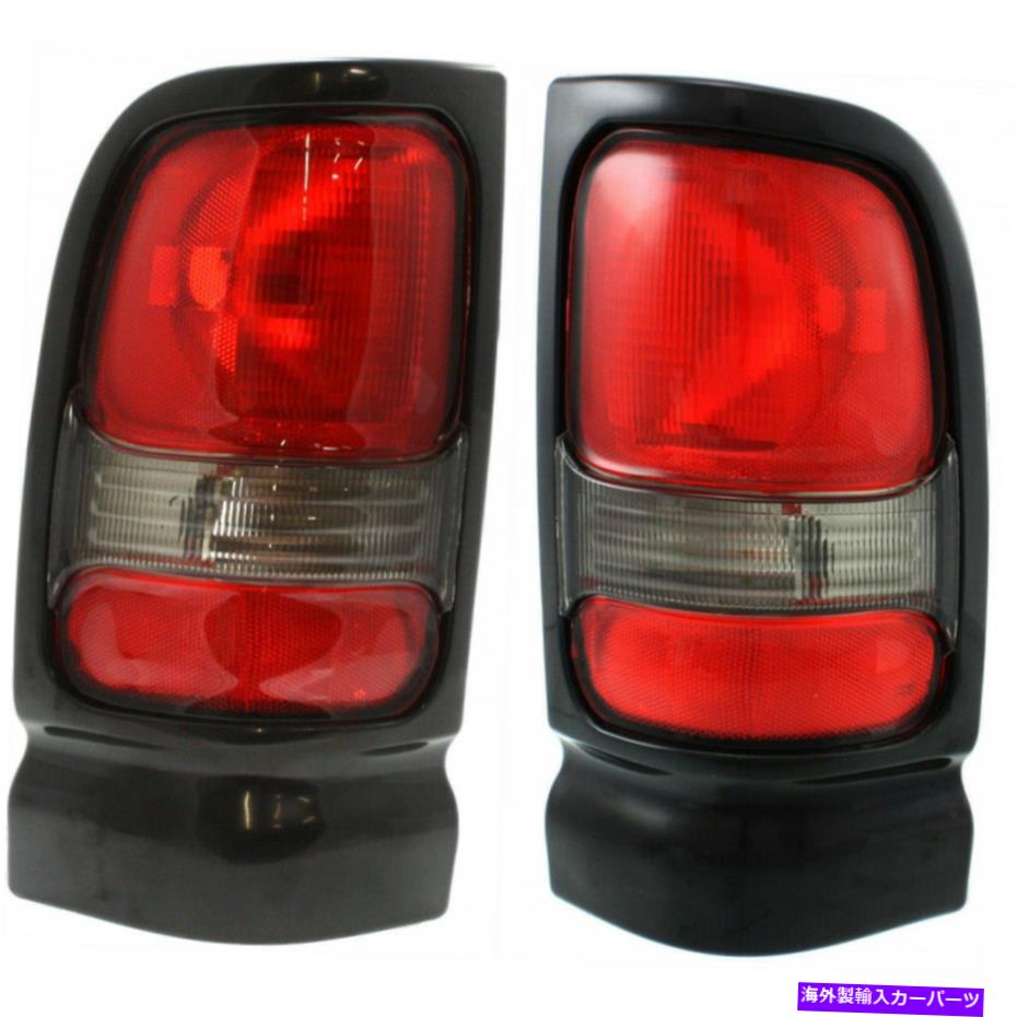 USテールライト Dodge Ram 1500/2500/3500テールライト1994-2002ペアRHとLHサイドブラック Fits Dodge Ram 1500 / 2500 / 3500 Tail Light 1994-2002 Pair RH and LH Side Black