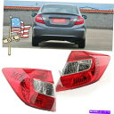 USテールライト ホンダシビック2012 2013セダンリアのための左+右アウターテールライトランプ Left+Right Outer Tail Light Lamp For Honda Civic 2012 2013 Sedan Rear(2)