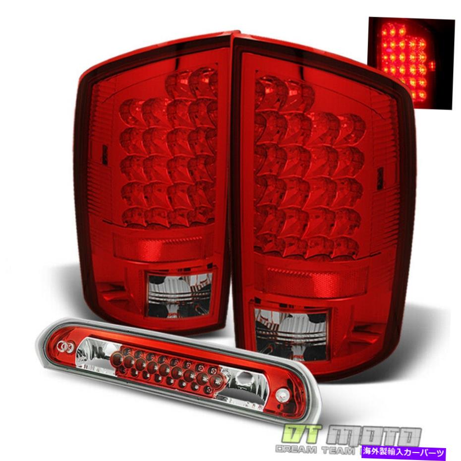USơ饤 եå02-06 RAM 1500 2500 3500֤ꥢLumileds LEDơ饤+ 3RD֥졼 Fits 02-06 Ram 1500 2500 3500 Red Clear Lumileds LED Tail Lights+3rd Brake Lamp