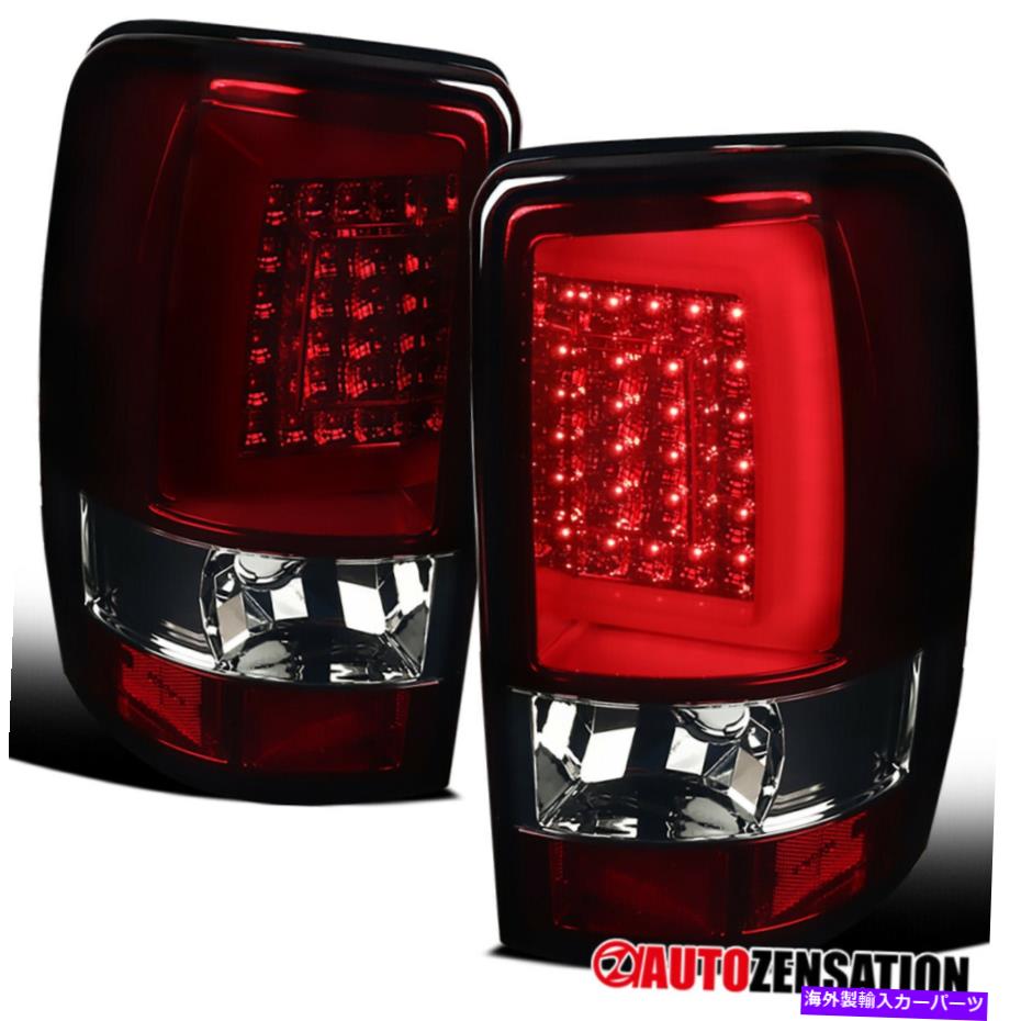 USテールライト 2000-2006のシボレー郊外のYukon XL DRLバー赤/煙LEDテールブレーキライト For 2000-2006 Chevy Suburban Yukon XL DRL Bar Red/Smoke LED Tail Brake Lights