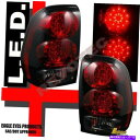 USテールライト 02-09 Chevy Trailblazer赤い煙LEDテールライトランプ1ペア 02-09 Chevy Trailblazer Red Smoke LED Tail Lights Lamps 1 Pair(2)