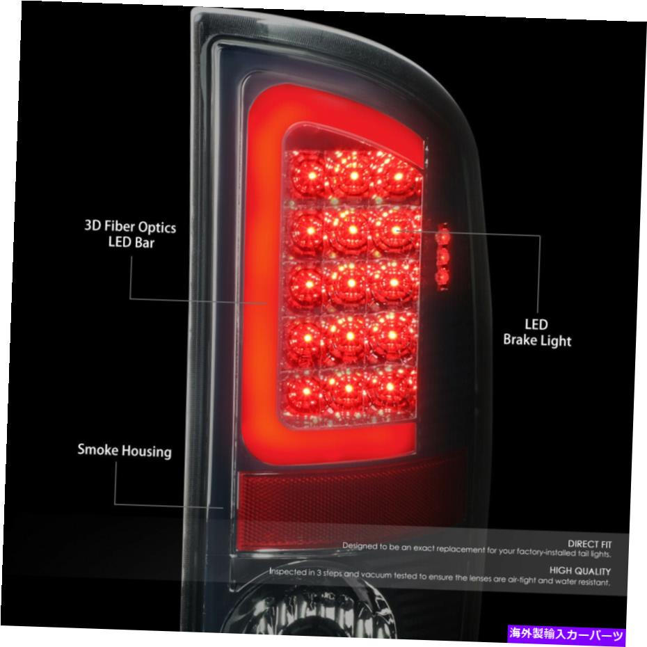 USテールライト クリアレンズ煙3D LEDバーリアテールブレーキライト07-09 RAM 1500/2500/3500 CLEAR LENS SMOKE 3D LED BAR REAR TAIL BRAKE LIGHT FOR 07-09 RAM 1500/2500/3500