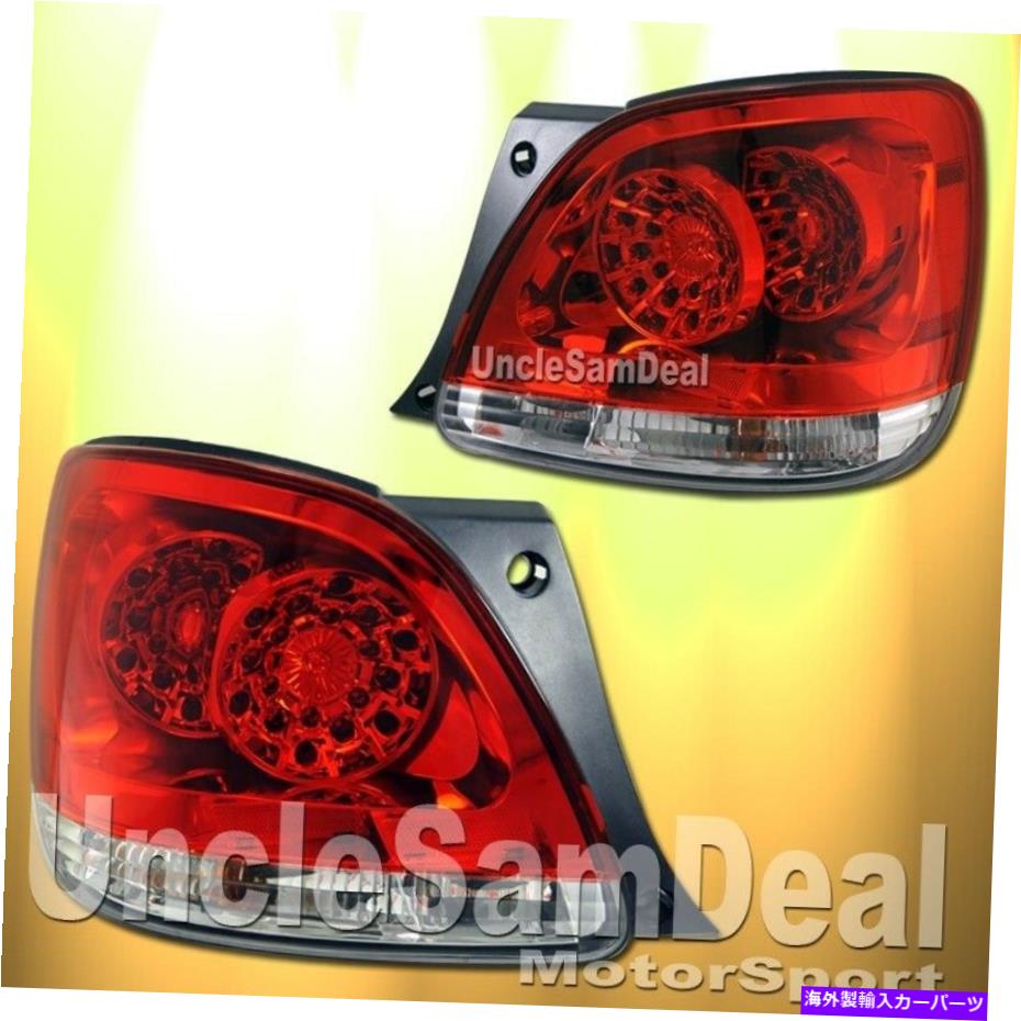 USơ饤 01-05 LEXUS GS300 GS430ꥢåɥLEDơ饤ȥڥ쥯ȥեå FOR 01-05 LEXUS GS300 GS430 CLEAR RED LENS LED TAIL LIGHTS PAIR DIRECT FIT