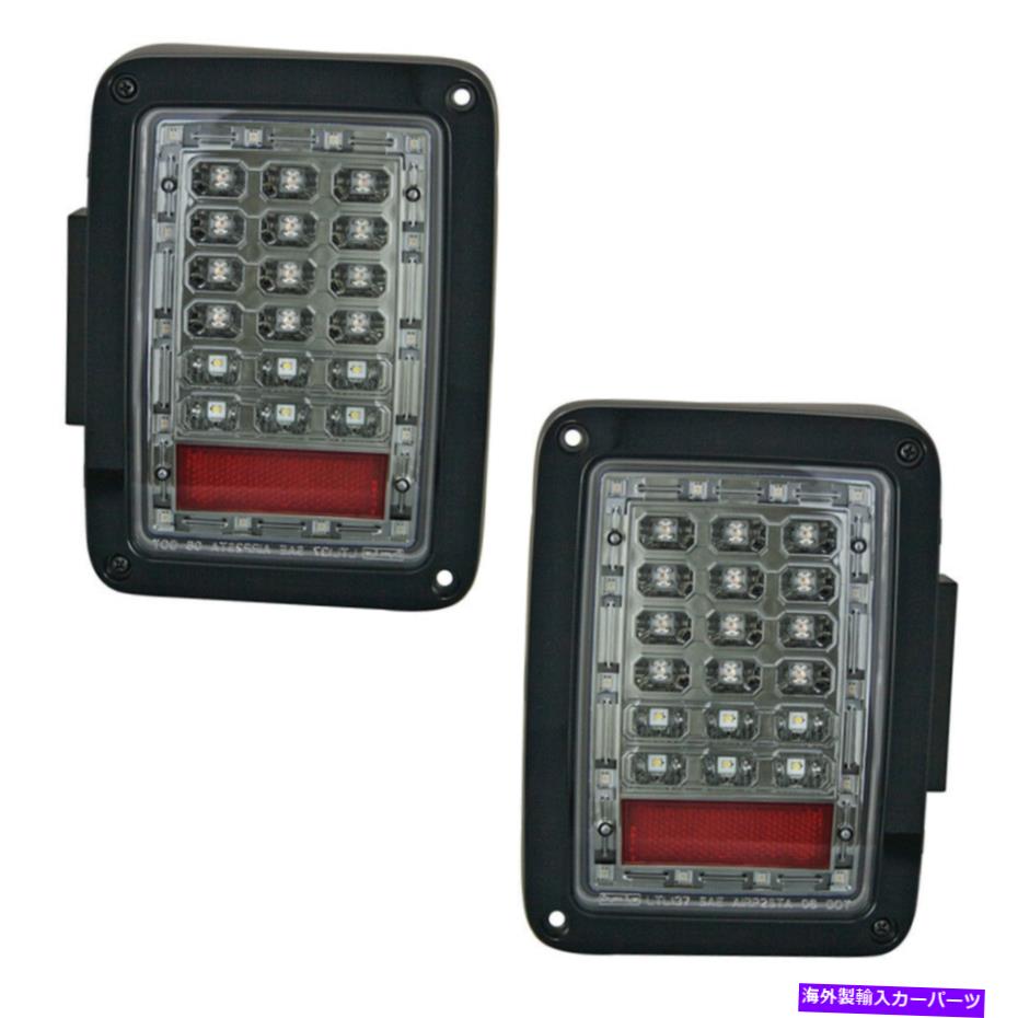 USテールライト 新しいスモークLEDテールライトセット07-18ジープラングラーCH2800177 CH2801177 New Smoked LED Tail Light Set For 07-18 Jeep Wrangler CH2800177 CH2801177 1