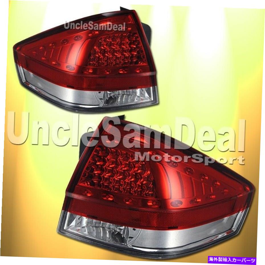 USテールライト フォードフォーカス4ドアセダン2ドアクーペ赤LED L.E.D.テールライトペアダイレクトフィット FORD FOCUS 4DOOR SEDAN 2DOOR COUPE RED LED L.E.D. TAIL LIGHTS PAIR DIRECT FIT