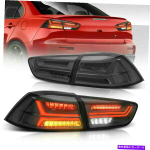 USテールライト 2008-2017のためのLEDテールライト/ EVO Xリアテールライト新米 LED Tail Lights For 2008-2017 Mitsubishi Lancer / EVO X Rear Tail Lights New US