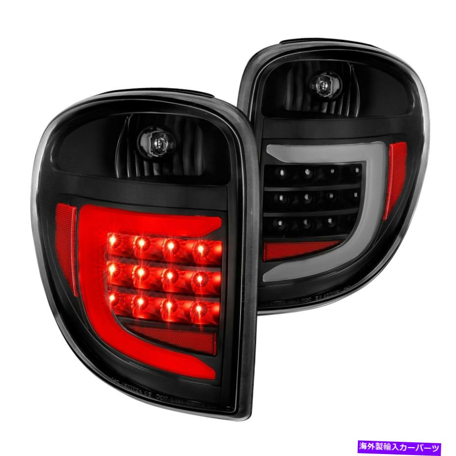 USテールライト Dodge Grand Caravan 2004-2007 CGブラック光ファイバLEDテールライト用 For Dodge Grand Caravan 2004-2007 CG Black Fiber Optic LED Tail Lights