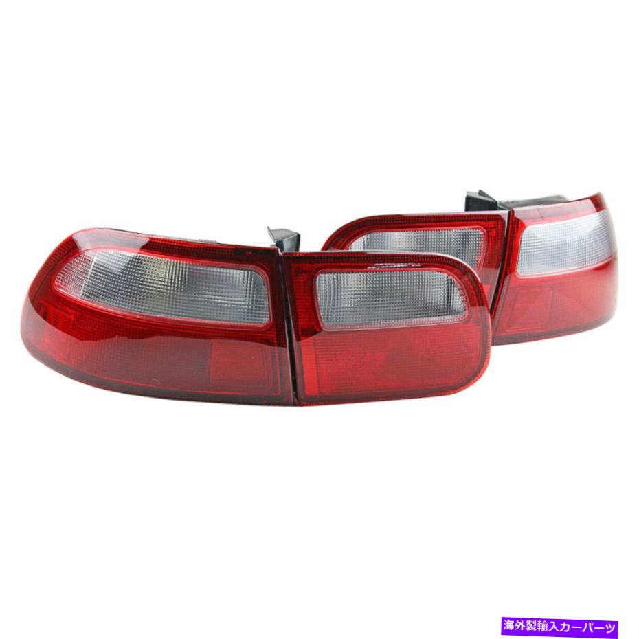 USテールライト ホンダシビックのための赤＆ホワイトリアテールライトランプEG 6 EH 3DR Hatchback 92-95 Red & White Rear Tail Light Lamp For Honda Civic EG EG6 EH 3DR Hatchback 92-95【並行輸入品】