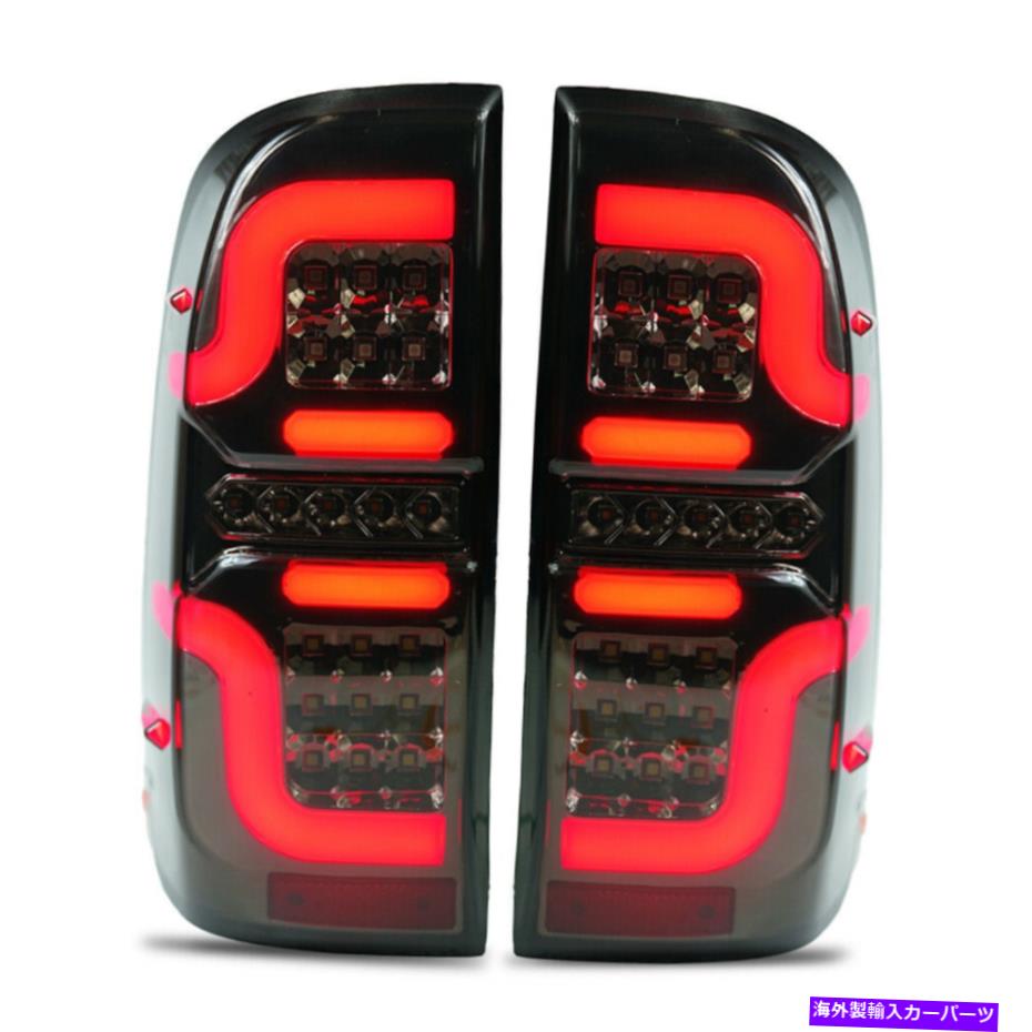 USテールライト Toyota Hilux Vigo SR5 MK6 MK7 Champ 05-2014のためのLED赤黒テールライトランプ LED RED BLACK TAIL LIGHT LAMP FOR TOYOTA HILUX VIGO SR5 MK6 MK7 CHAMP 05-2014