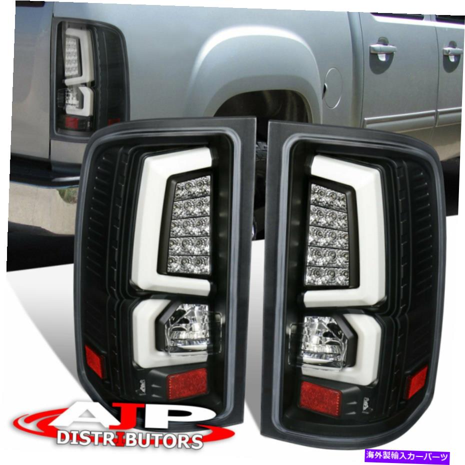 USテールライト 黒白ネオンLEDチューブブレーキテールライトランプペア2007-2013 GMCシエラ Black White Neon LED Tube Brake Tail Lights Lamps Pair For 2007-2013 GMC Sierra