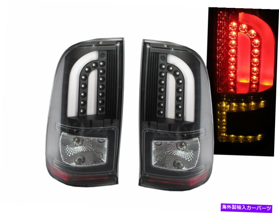 USテールライト TOYOTAトラック用HILUX MK7 N70 2005-2014 LEDバーテールリアライトランプV1ブラック HILUX MK7 N70 2005-2014 LED BAR Tail Rear Light Lamp V1 BLACK for TOYOTA TRUCK
