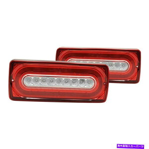 USテールライト メルセデスベンツG550 09-18ルーメンクローム/赤い繊維光学LEDテールライト For Mercedes-Benz G550 09-18 Lumen Chrome/Red Fiber Optic LED Tail Lights