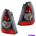 USテールライト Subaru Forester Tail Light 2008ペアRHとLHサイドW /電球ブラックドット Fits Subaru Forester Tail Light 2008 Pair RH and LH Side w/ Bulbs Black DOT 1