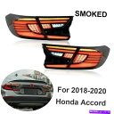 USテールライト 18-20ホンダアコードテールランプのためのブレーキライトを吸収する燻製のフルLED Taillightの逆転 Smoked Full LED Taillight Reversing Brake Light for 18-20 Honda Accord Tail Lamp(2)