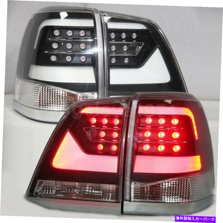 USơ饤 2008-2015ɥ롼FJ200 LC200 LEDȥåץơ饤ȥ֥åϥ 2008-2015 Year for Land Cruiser FJ200 LC200 LED Strip Tail Lights Black Housing