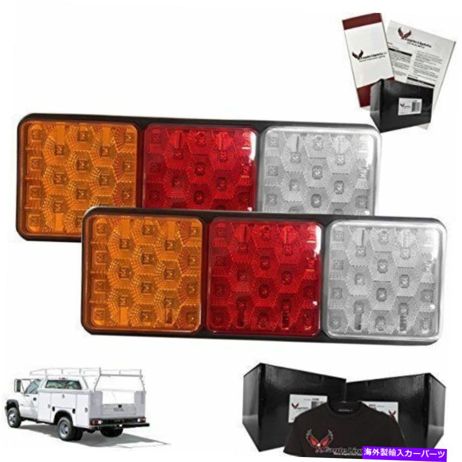 USテールライト イーグルライトルブリットリアテールライトセットシボレ株式ボディモジュール12 / 24V Eagle Lights Rubbolite Rear Tail Light set Chevy with Stake Body Module 12/24v