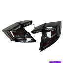 USテールライト Honda Civic Tail Lights 2017 2017 2018 2017のためのLEDスモークリアランプアセンブリ LED Smoke Rear Lamp Assembly For Honda Civic Tail Lights 2016 2017 2018 2019(2)