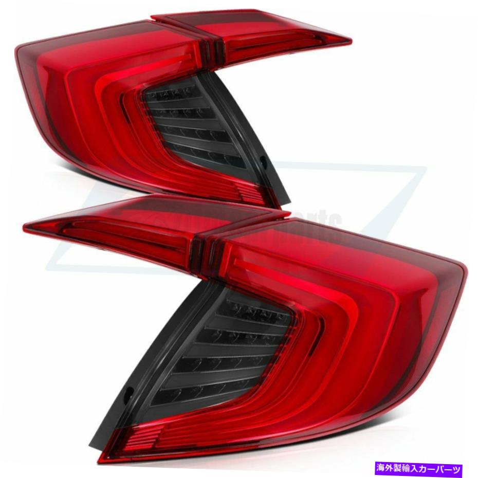 USテールライト フィット2016-2017ホンダシビックセダン交換LEDテールライトリアランプアセンブリ Fits..