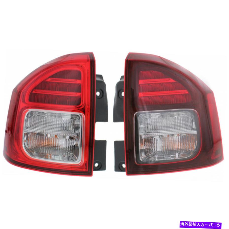 USテールライト フィット2014 - 2017ジープコンパステールライトペアサイドドットLEDタイプ - Fits 2014 - 2017 Jeep Compass Tail Light Pair Side DOT LED Type -