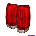 USテールライト Chevy Avalanche 07-13 LEDテールライト赤クリアALT-YD-CAV07-LED-RCのスパイダー Spyder For...