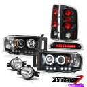 USテールライト 02-05 RAM V6 CCFL Haloヘッドランプリアタイランプユーロフォグルーフ3RDカーゴL.E.D 02-05 Ram V6 CC...