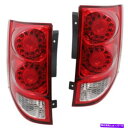 USテールライト Dodge Grand Caravan Tail Light 2011-2019 LHとRHペアの赤とクリアレンズ For Dodge Gra...