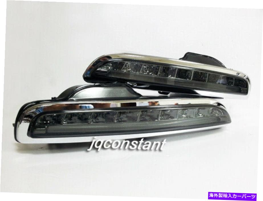 USテールライト フロントバンパードライビングLED DRLバー昼間ライト煙Boxster 987 05-08 Front Bumper Driving LED DRL BAR Daytime L..