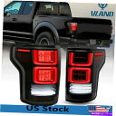 USテールライト 2015-2020 Ford F-150ピックアップスモークリアランプアセンブリのペアLEDテールライト Pair LED Tail Lights For 2015-2020 Ford F-150 Pickup Smoked Rear Lamps Assembly