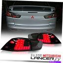 USテールライト 煙LEDテールライトランプリアは三菱Lancer-EX EVO 10 2008-ONのためのフィット Smoke LED Tail Lights Lamps Rears Fit For Mitsubishi Lancer-Ex Evo 10 2008-ON(2)