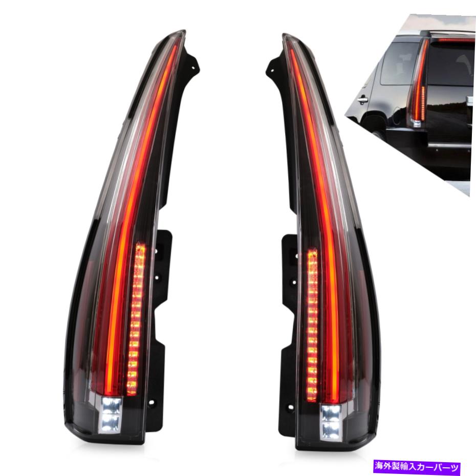 USテールライト 2007-2014キャデラックエスカレードESVブレーキライトの左+右透明LED Taillight Left+Right Clear LED Taillight For 2007-2014 Cadillac Escalade ESV Brake Lights