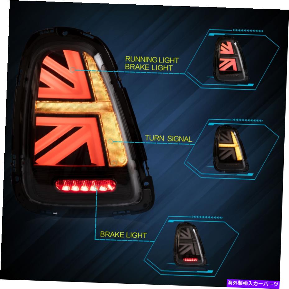 USテールライト ペアクリアLED Taillight Assy 14-20 BMWミニクーパーF55 / F56 / F57 Pair Clear LED Taillight Assy Left Right for 14-20 BMW Mini Cooper F55/F56/F57